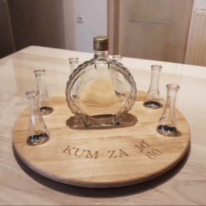 Držač za bocu i čokanj/čašica